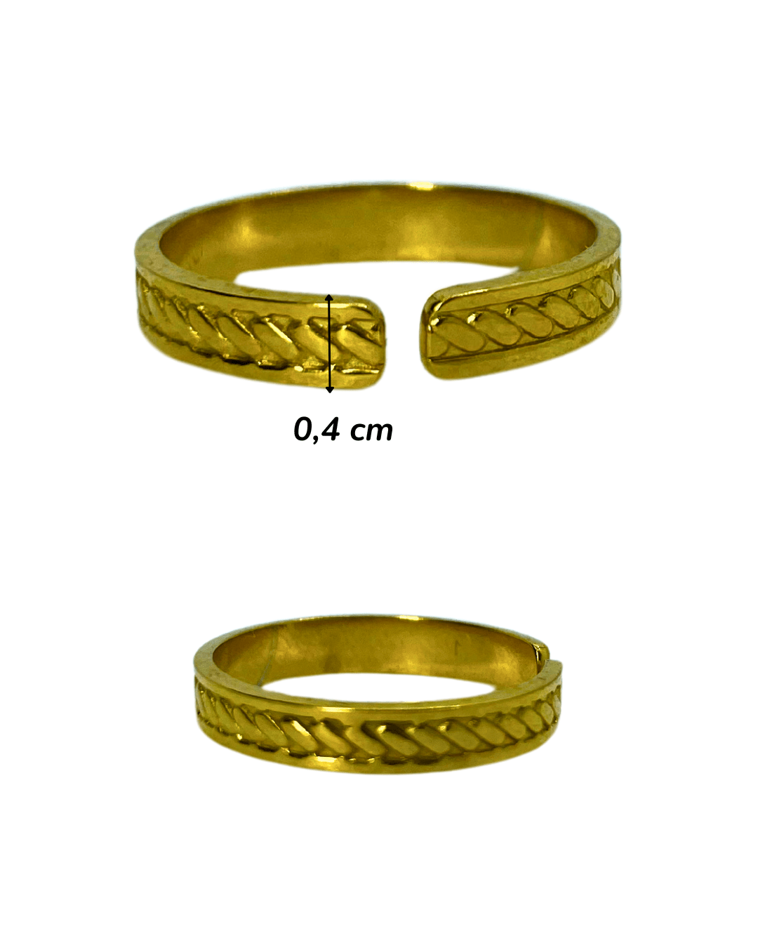 Bague - Acier Inoxydable - Cordage - Minima Bijoux -