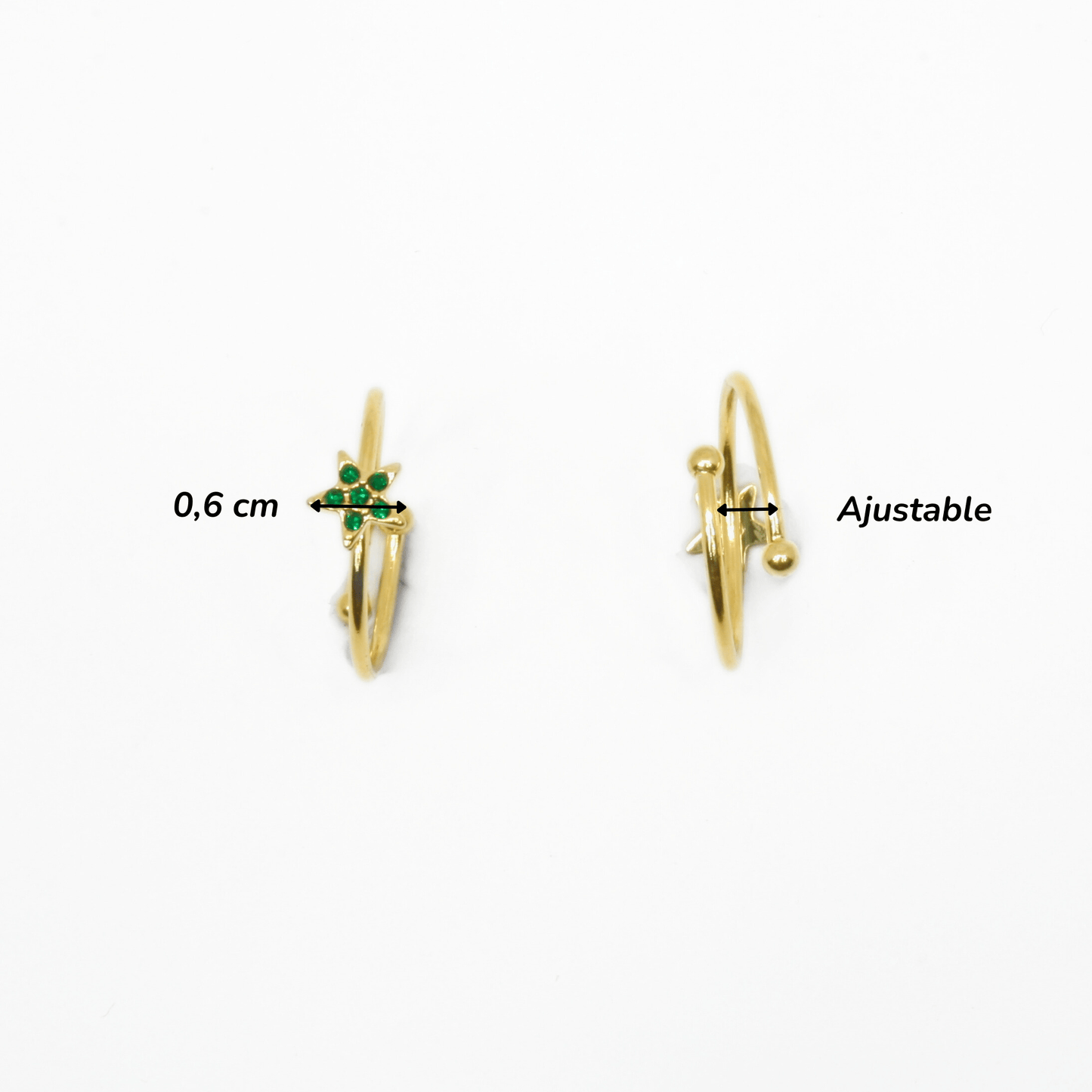Bague - Acier Inoxydable - Etoile - Minima Bijoux -