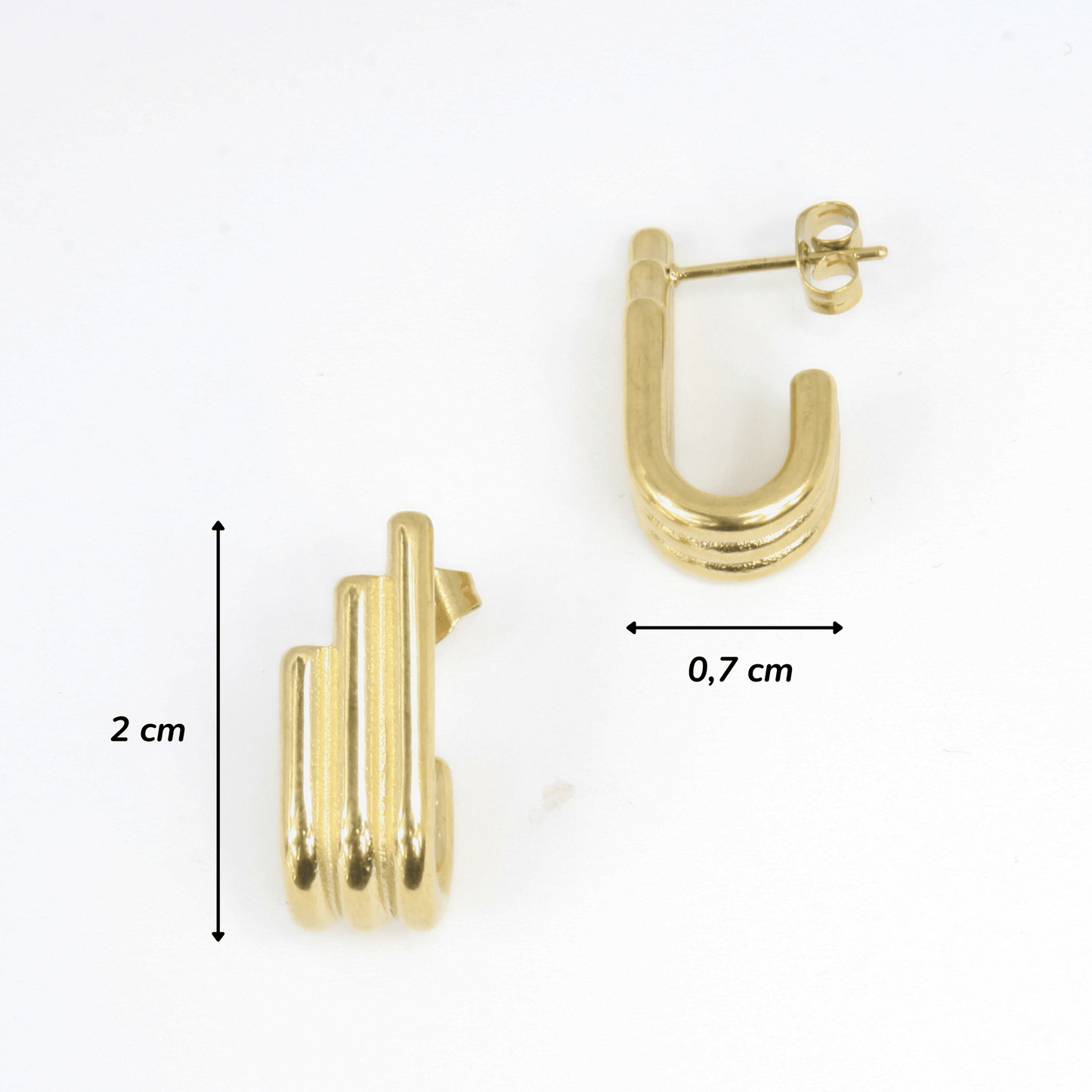 Boucles d'Oreilles - Acier Inoxydable - Arpe - Minima Bijoux -