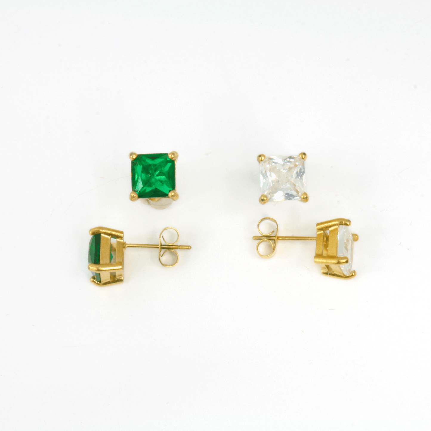 Boucles d'Oreilles - Acier Inoxydable - Carré - Minima Bijoux -