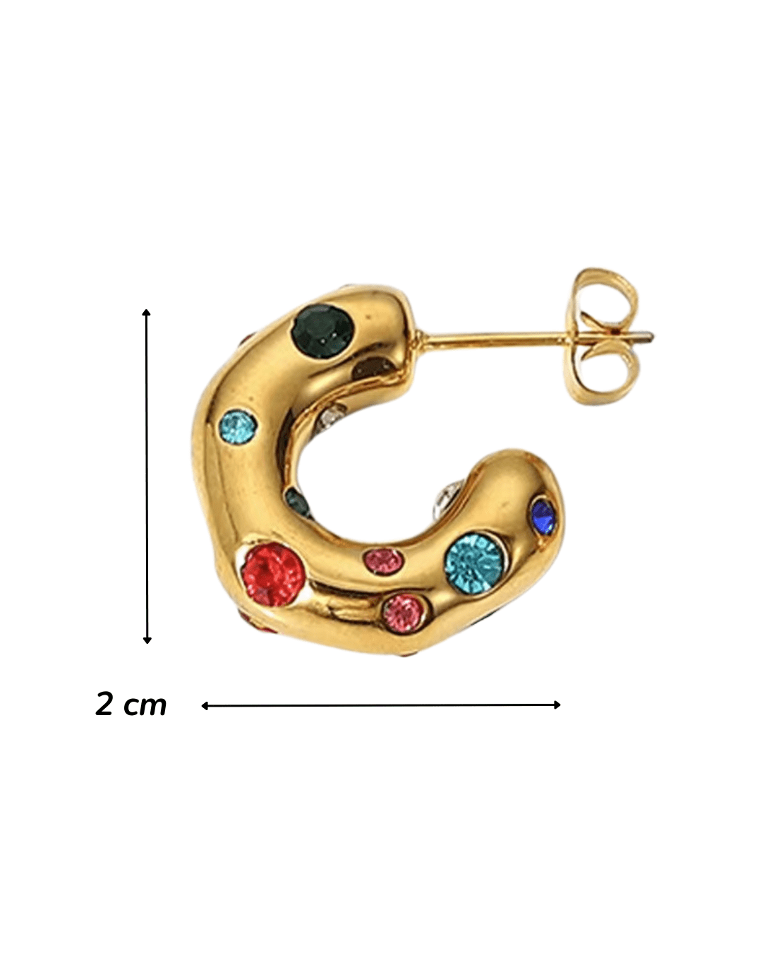 Boucles d'Oreilles - Acier Inoxydable - Créoles Pop Colorées - Minima Bijoux -