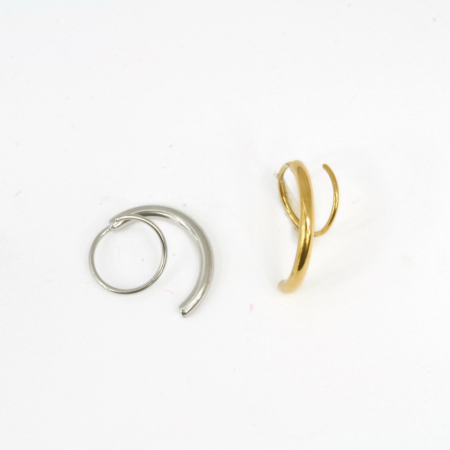 Boucles d'Oreilles - Acier Inoxydable - Duo - Minima Bijoux -