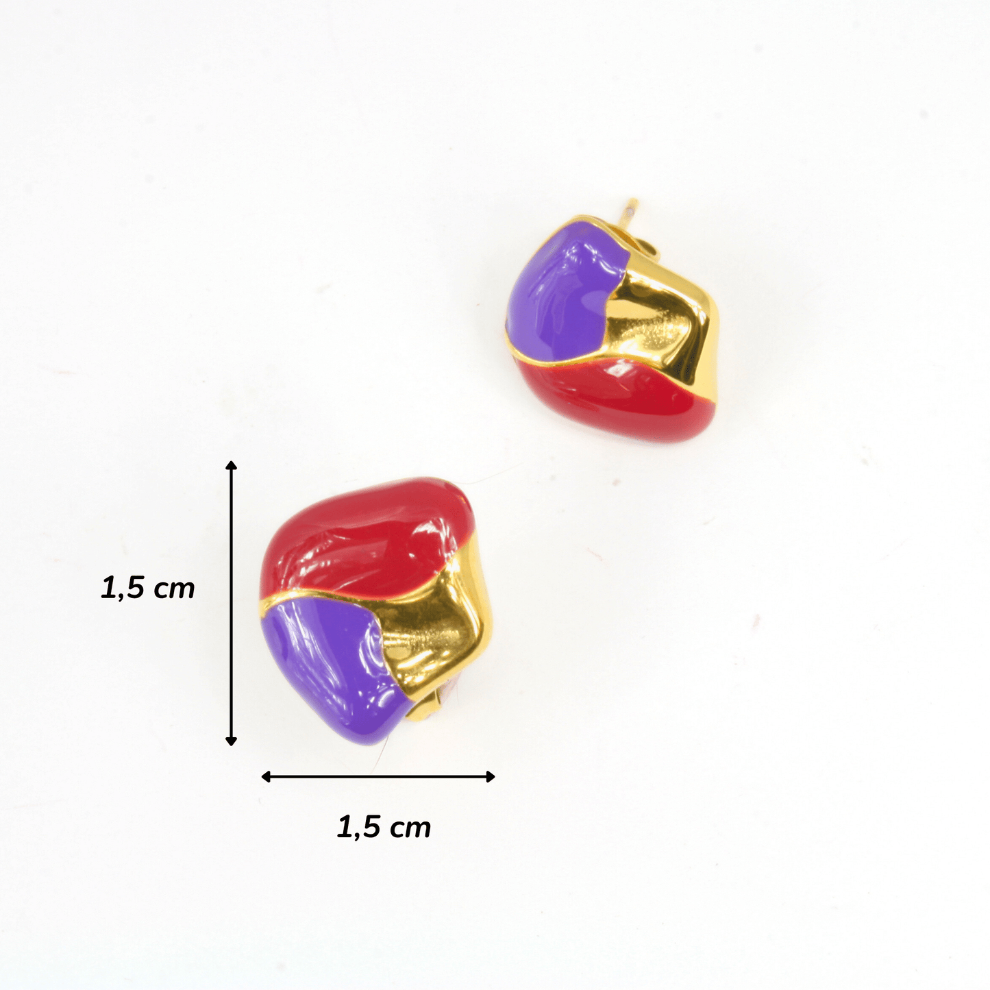 Boucles d'Oreilles - Acier Inoxydable - Maryse Émail - Minima Bijoux -