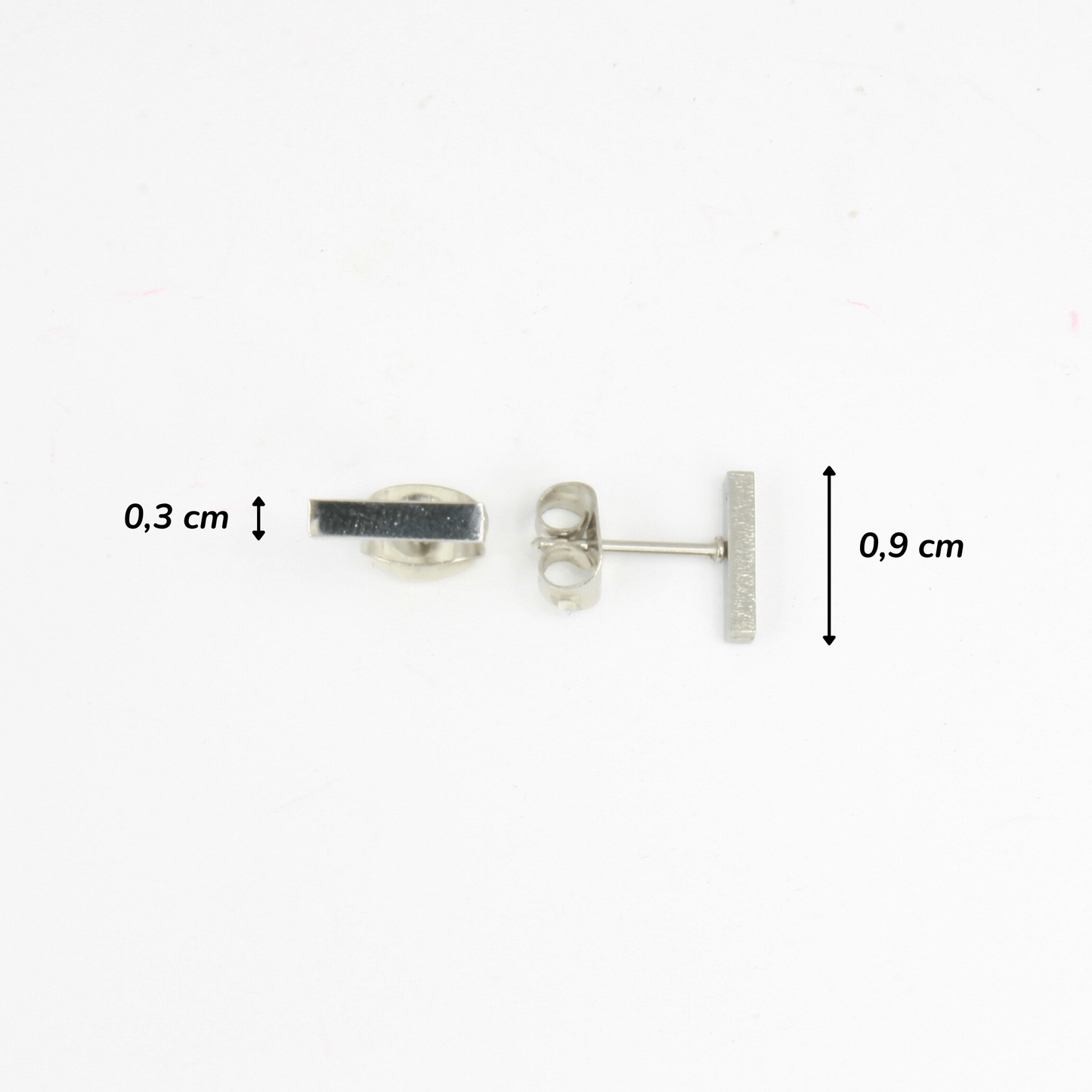 Boucles d'Oreilles - Acier Inoxydable - Mini Rectangle - Minima Bijoux -