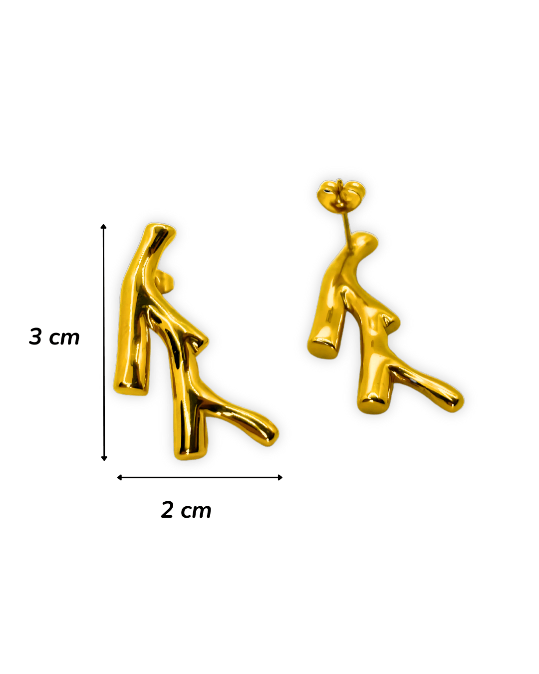 Boucles d'Oreilles - Acier Inoxydable - Rêve Corallien - Minima Bijoux -