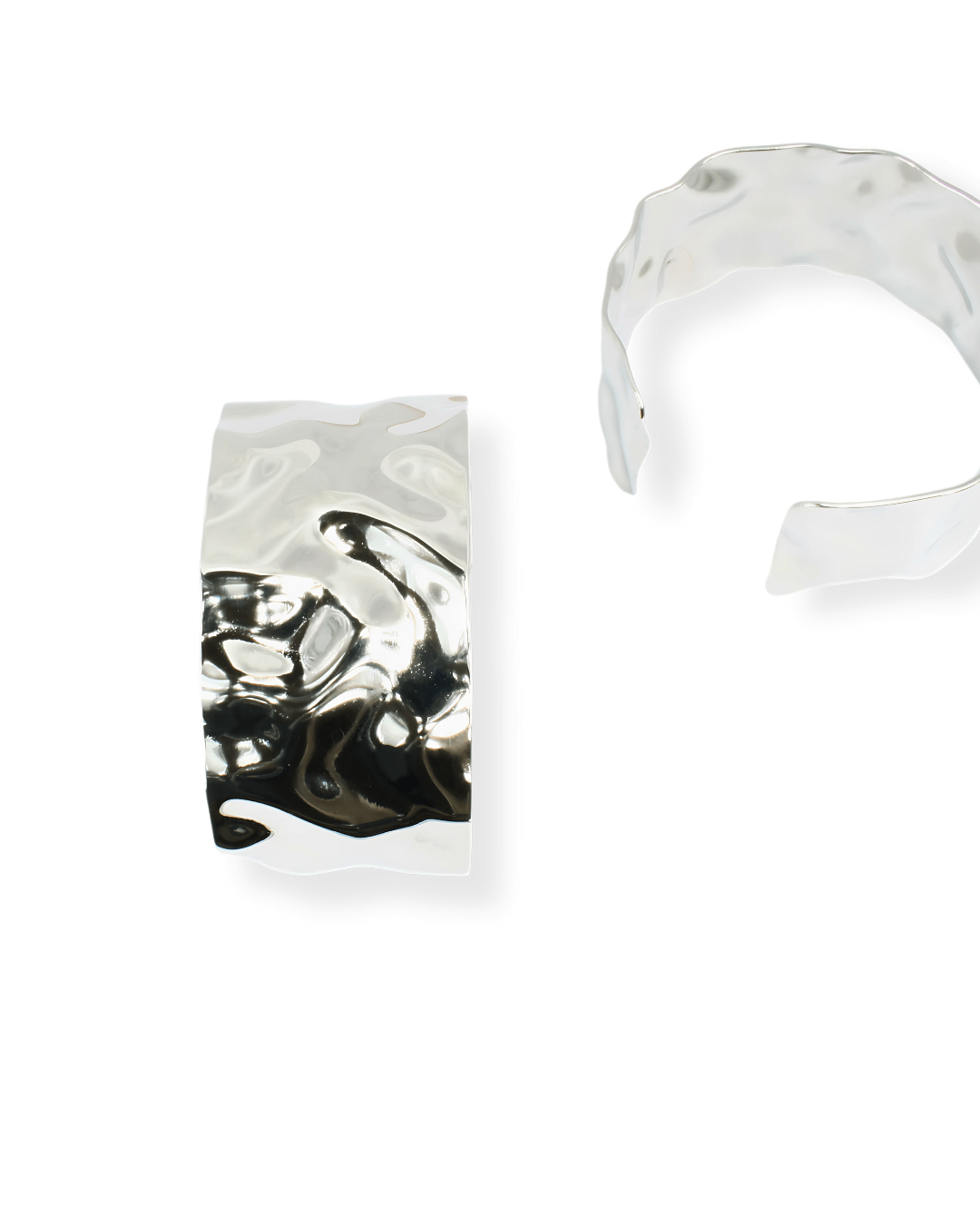 Bracelet - Acier Inoxydable - Jonc Martelé - Minima Bijoux -
