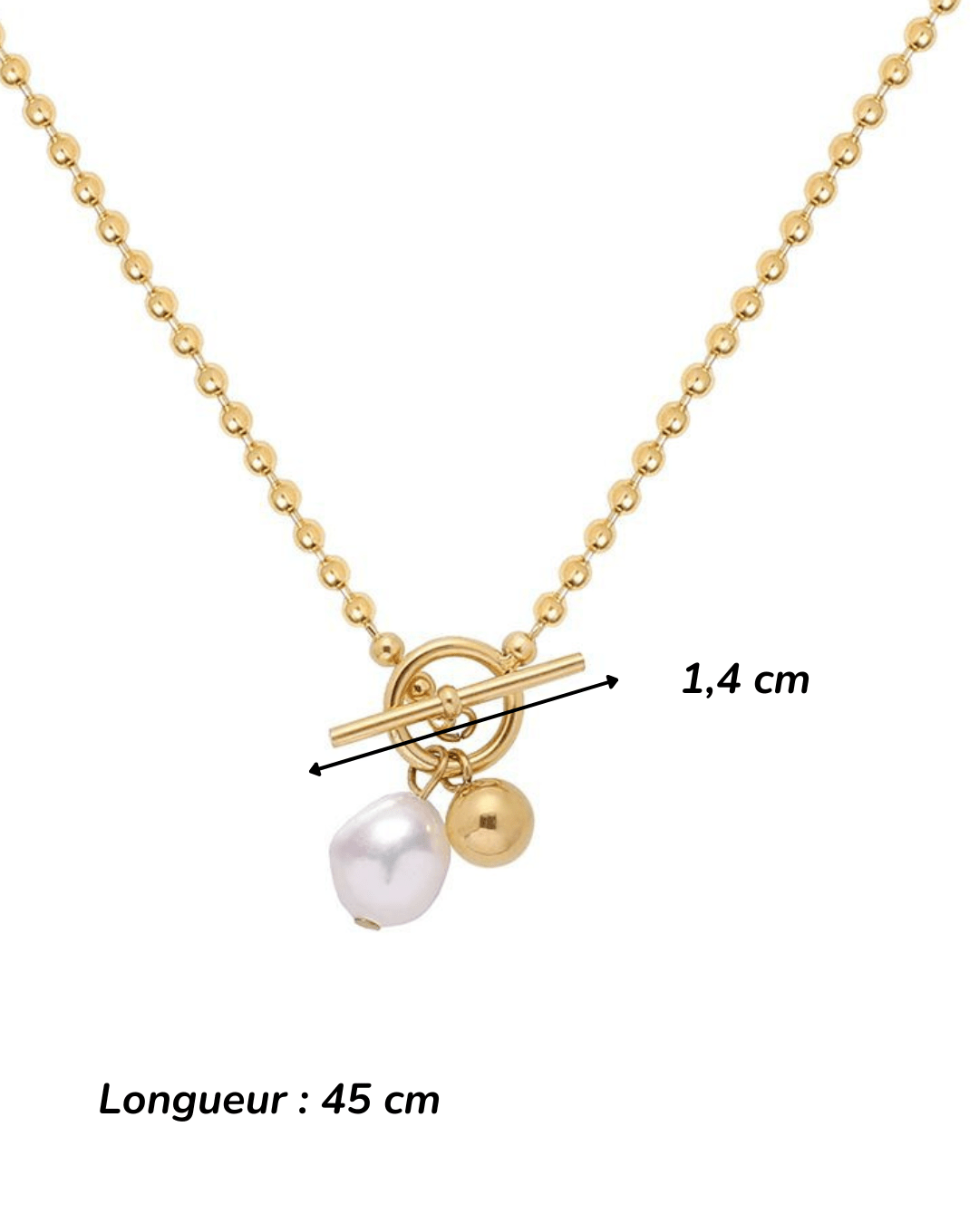 Collier - Acier Inoxydable - Perles - Minima Bijoux -