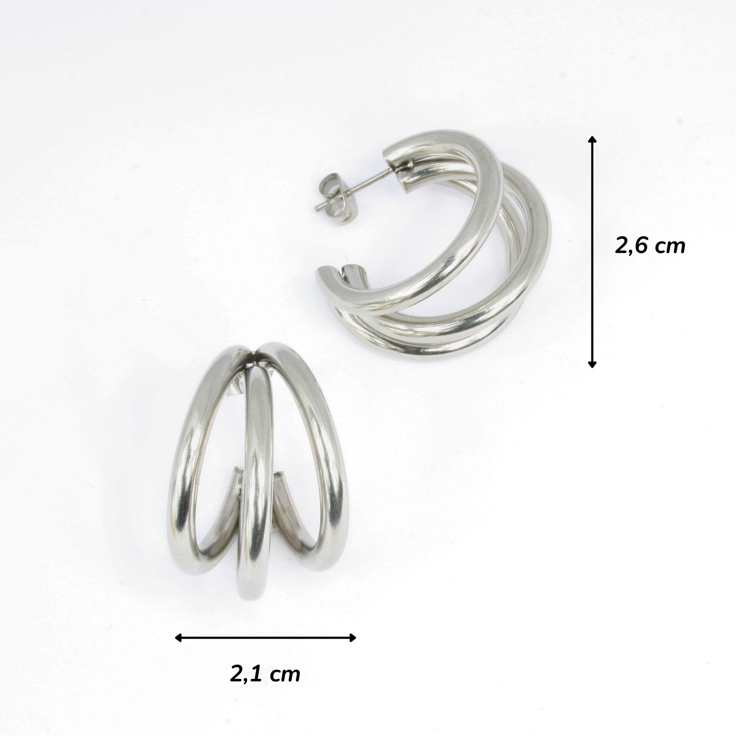 Boucles d'Oreilles - Acier Inoxydable - Créole XXL