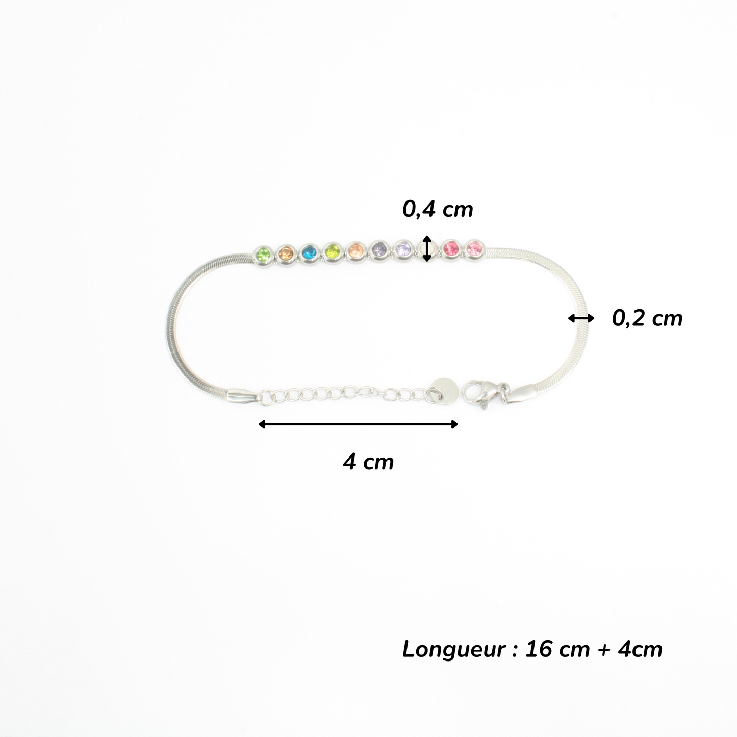 Bracelet - Acier Inoxydable - Harmonie de Couleurs