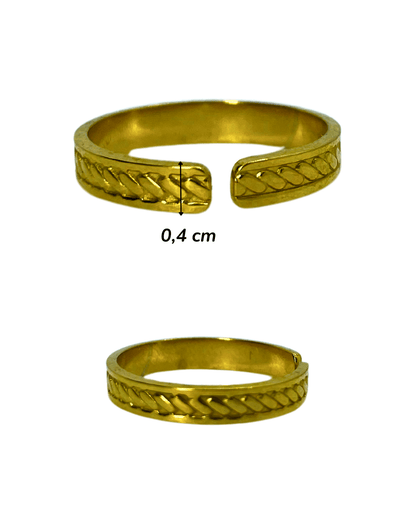 Bague - Acier Inoxydable - Cordage - Minima Bijoux - 