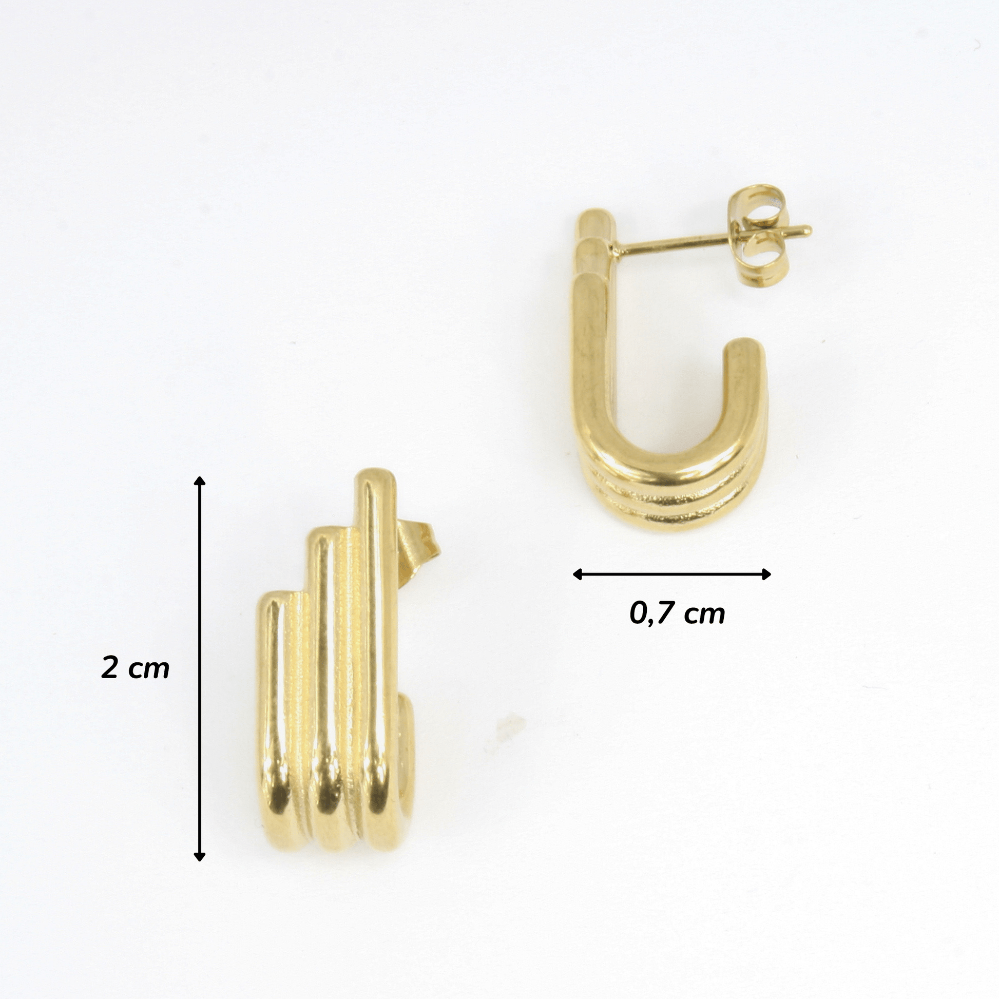 Boucles d'Oreilles - Acier Inoxydable - Arpe - Minima Bijoux - 