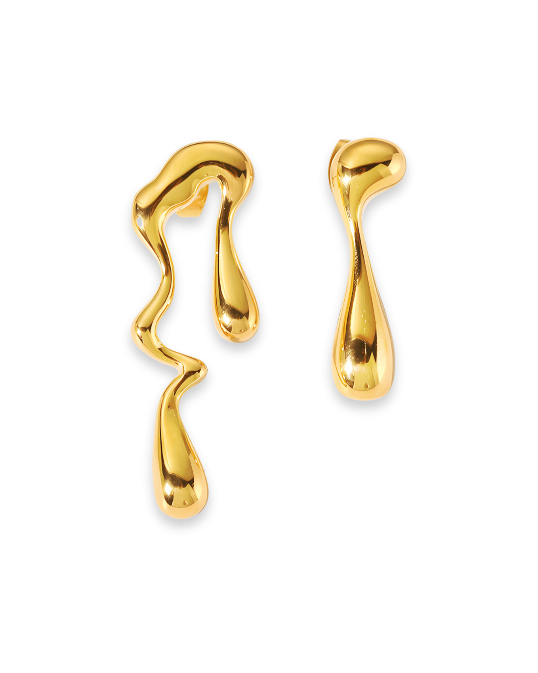 Boucles d'Oreilles - Acier Inoxydable - Asymétrie Organique - Minima Bijoux - 