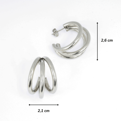 Boucles d'Oreilles - Acier Inoxydable - Créole XXL - Minima Bijoux - 