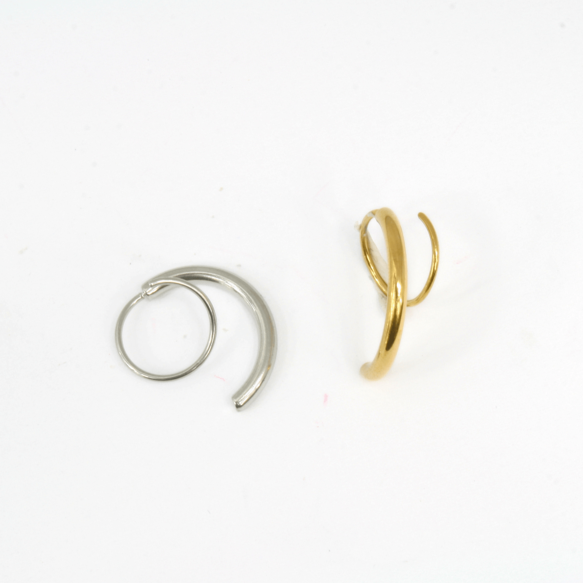 Boucles d'Oreilles - Acier Inoxydable - Duo - Minima Bijoux - 