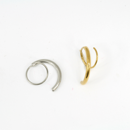 Boucles d'Oreilles - Acier Inoxydable - Duo - Minima Bijoux - 