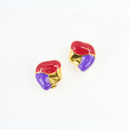 Boucles d'Oreilles - Acier Inoxydable - Maryse Émail - Minima Bijoux - 