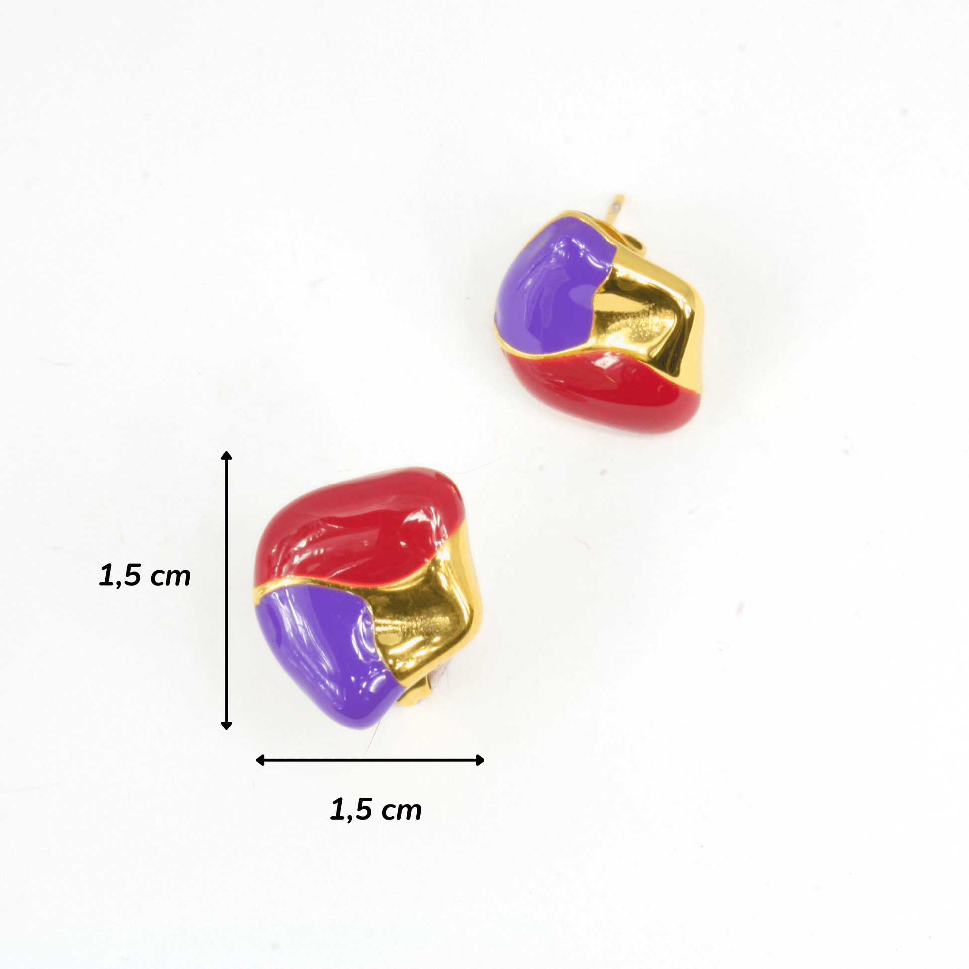 Boucles d'Oreilles - Acier Inoxydable - Maryse Émail - Minima Bijoux - 