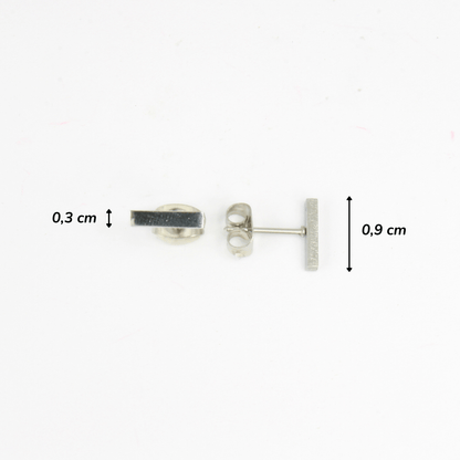Boucles d'Oreilles - Acier Inoxydable - Mini Rectangle - Minima Bijoux - 