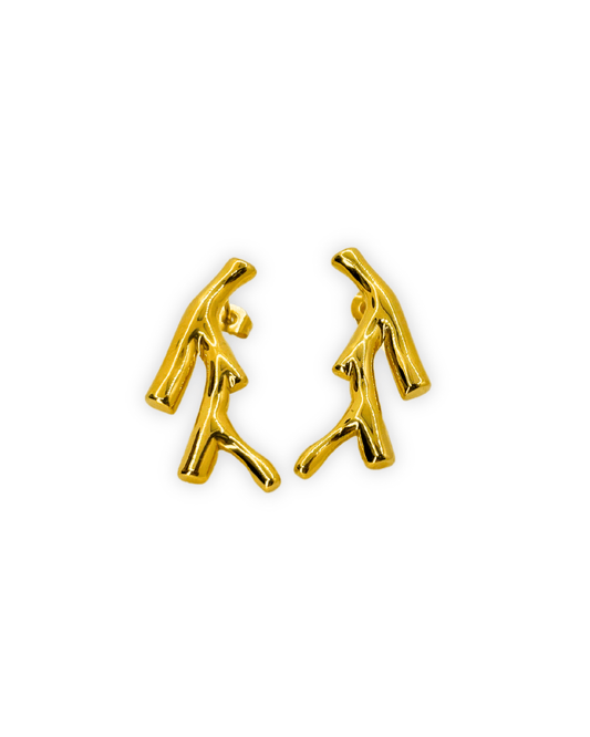 Boucles d'Oreilles - Acier Inoxydable - Rêve Corallien - Minima Bijoux - 