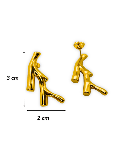 Boucles d'Oreilles - Acier Inoxydable - Rêve Corallien - Minima Bijoux - 