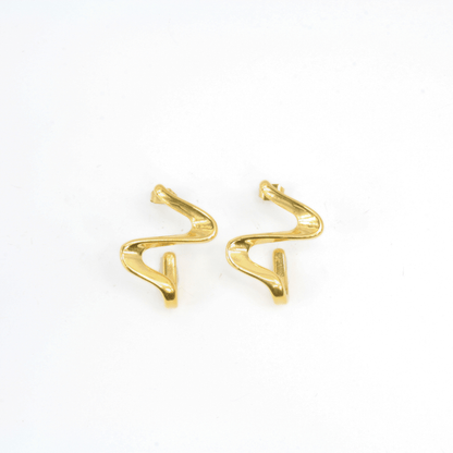 Boucles d'Oreilles - Acier Inoxydable - Sinuosité - Minima Bijoux - 