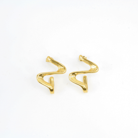 Boucles d'Oreilles - Acier Inoxydable - Sinuosité - Minima Bijoux - 