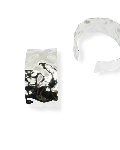 Bracelet - Acier Inoxydable - Jonc Martelé - Minima Bijoux - 