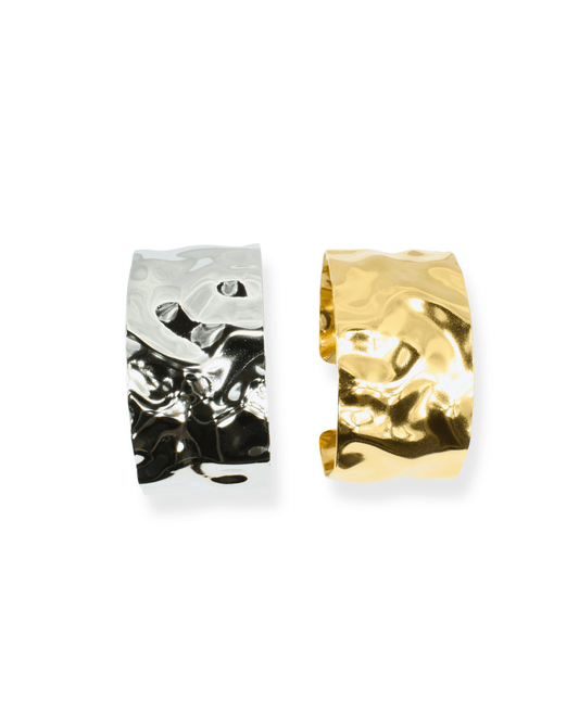 Bracelet - Acier Inoxydable - Jonc Martelé - Minima Bijoux - 